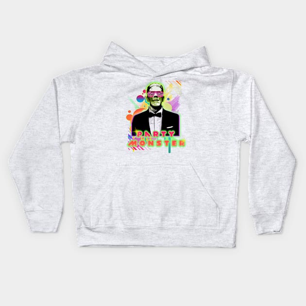 Party Monster Kids Hoodie by Spilled Ink